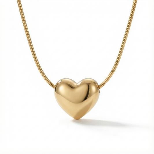 Golden Heart Pendant Necklace