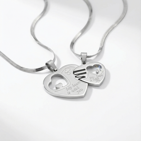 Love Couple Heart Necklace